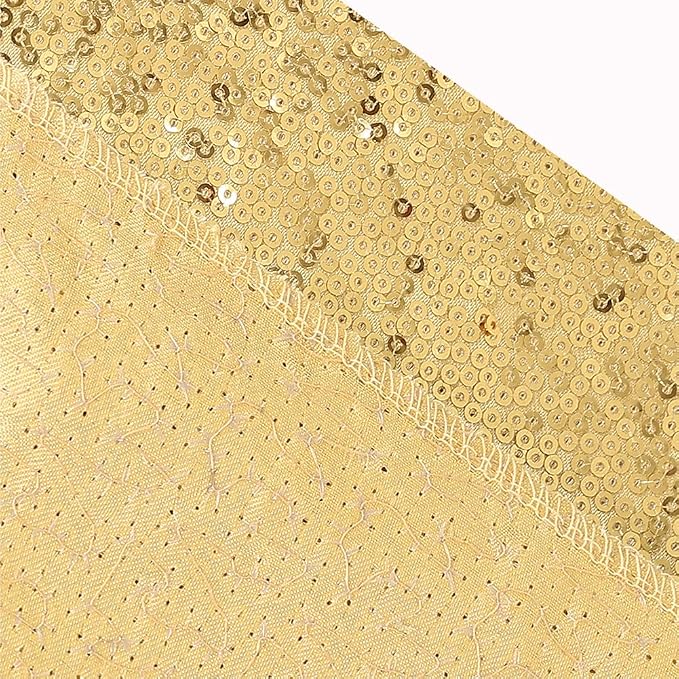 SquarePie 4x8ft Gold Sequin Backdrop, High Density Non-Transparent Glitter - Image 8
