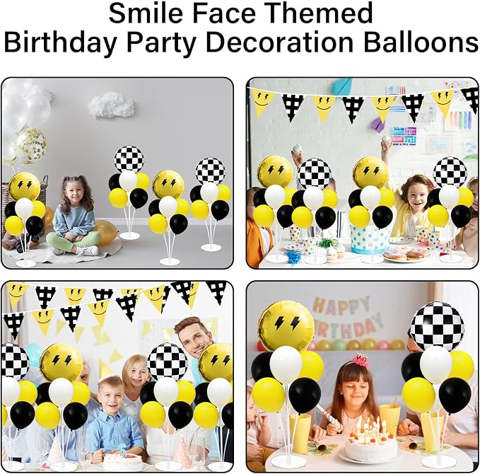 4 Sets Smile Party Balloons Stand Kit - Image 7