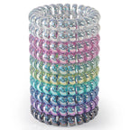 JessLab Spiral Hair Ties for Women, 10-Pack Traceless No-Damage Ponytail Holders, Coils Hair Bands for Girls, Assorted Colors