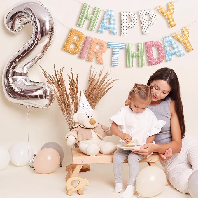 Felt Happy Birthday Garland Rainbow Banner Reusable Happy Birthday Sign Party - Image 4