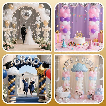 Balloon Columns Stand Set of 4, 7FT Adjustable Pillar Kit | Easy Setup - Image 5