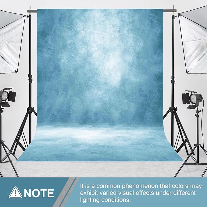Abstract Photography Backdrop for Photoshoot 8x12ft, Light Blue, No Stand | - Image 3