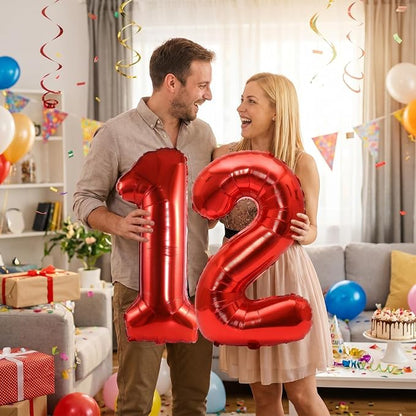 YPSelected 32 Inch Large Foil Helium Number Balloon Birthday Wedding Party 0-9 - Image 2