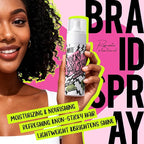 immetee Locks Braid Spray, Hair Frizz Control Spray for Braids, Locks, Twists and Cornrows, Refresh Itchy & Dry Scalp, Moisturizes High Shine for Dull Hair. 150ml/5. 28OZ