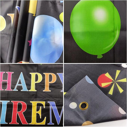 Happy Retirement Backdrop with 70.8"X43.3"，Large Happy Retirement Banner - Image 3