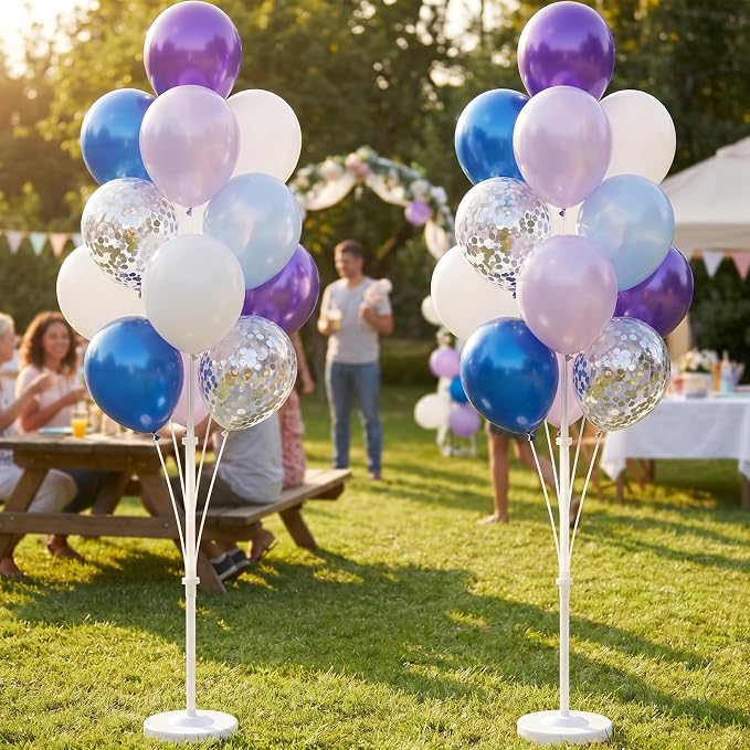 Blue Purple Balloon Column Kit for Floor or Table Decor for Party | Use it at a - Image 8