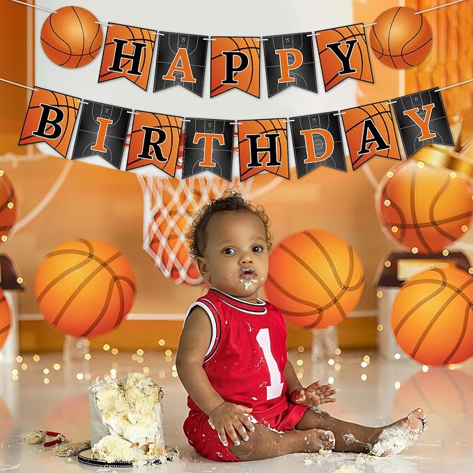 Basketball Happy Birthday Banner Basketball Theme Party Decorations Sport - Image 5