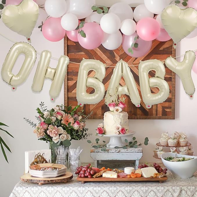 OH BABY Letter Balloons, Baby Shower Party Decorations Gender Reveal Decor - Image 2