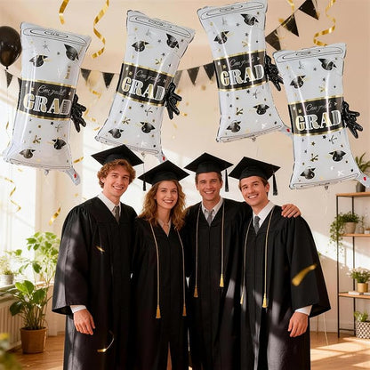 Graduation Diploma Balloons, 2026 Graduation Decorations 3 Pcs Gold White - Image 4
