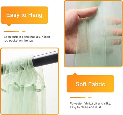Fomcet Tulle Backdrop Curtains - Image 3
