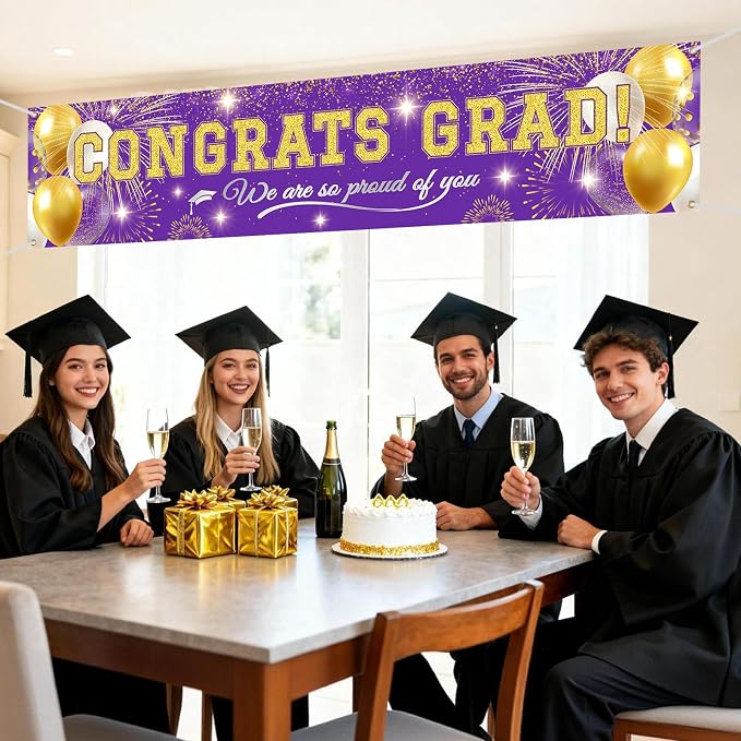 Class of 2026 Graduation Banner, Congrats Grad Yard Sign Outdoor Decoration - Image 4