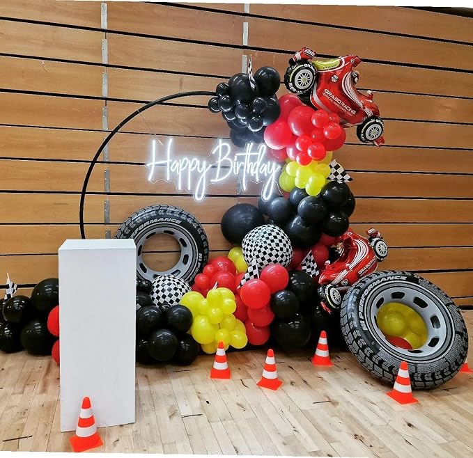 160Pcs Race Car Balloon Garland Arch Kit - Image 6