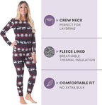 Rocky Thermal Underwear Women Long Johns Womens Thermals Top Bottom Set Fleece Lined Under Wear Clothes Base Layer Thermals