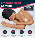 Magic Gel Migraine Ice Head Wrap | Real Migraine & Headache Relief | The Original Headache Cap | Cold, Comfortable, Dark & Cool; Endorsed by Physicians, Loved by Thousands - (Black)