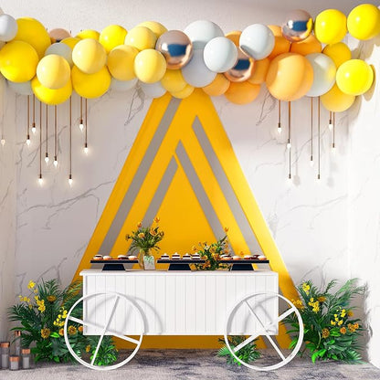 RUBFAC Yellow Balloons Different Sizes 18 12 10 5 Inch Balloon Arch 129pcs | - Image 4
