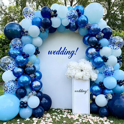 Blue Balloon Arch kit, with Confetti, Party Decorations | - Image 6