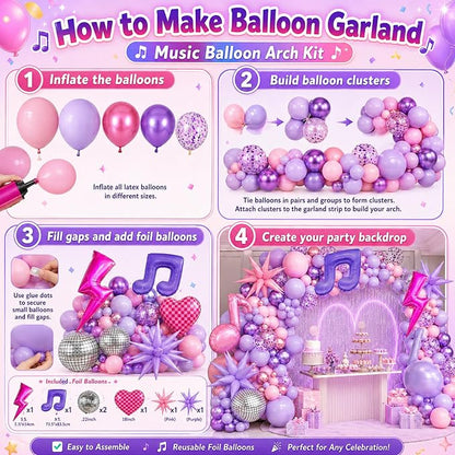 K POP Music Birthday Decorations, Disco Ball, Checkered Heart, Lightning and - Image 6