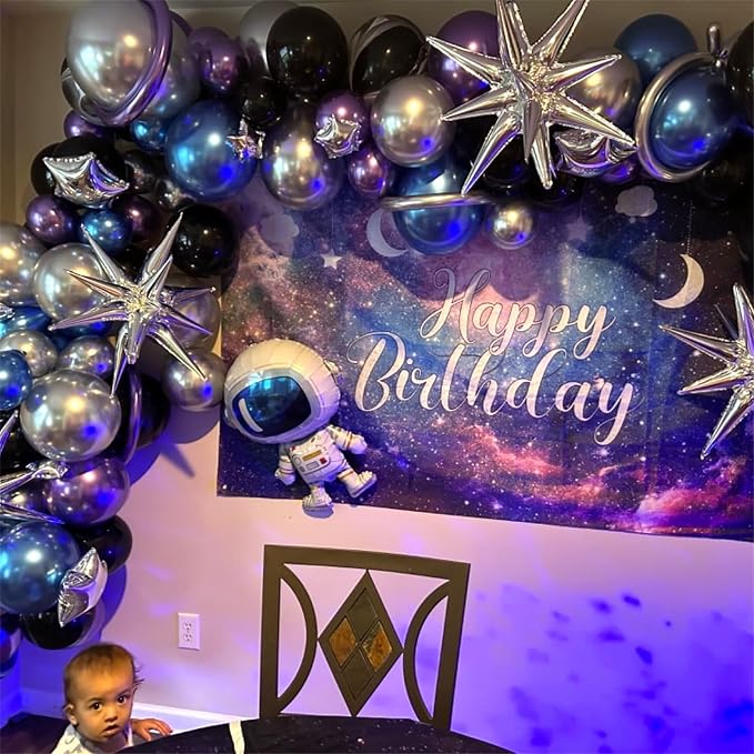 Outer Space Balloon Garland Arch Kit, Galaxy Theme Birthday Party Decorations - Image 3