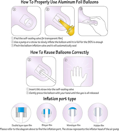 40 In Matte Purple Number Balloons Helium Foil Mylar Balloon Digital 36 | - Image 3
