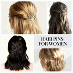 YGDZ 400 Counts Bobby Pins Hair Pins Set for Women, Black 2inch Bobby Pins for Buns, 2.36inch Black U Shaped Hair Pins for Styling, Hair Accessories for Women, Wedding