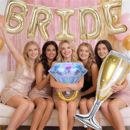 40inch Gold Bride Balloons Bachelorette, Bride To Be Bridal Shower Balloon - Image 5