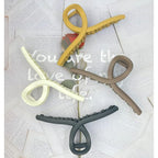 Big Hair Claw Clips 4-Pack 4.3" Non-Slip Hair for Women and Girls with Long, Thick Hair Jelly & Matte Clips (Oval-C 4pcs 4.3")