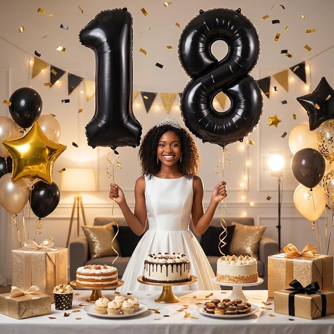 YPSelected 32 Inch Large Foil Helium Number Balloon Birthday Wedding Party 0-9 - Image 2