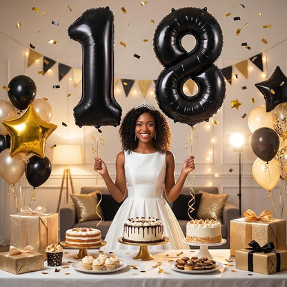 YPSelected 32 Inch Large Foil Helium Number Balloon Birthday Wedding Party 0-9 - Image 2