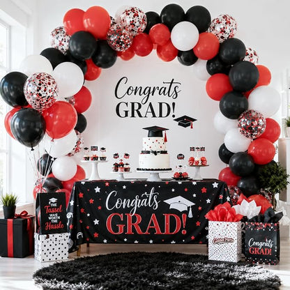 Black White Red Balloons, Baby Shower, Anniversary, Graduation, Wedding Party - Image 8