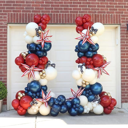 Red White Blue Balloons Arch kit 4th of July Navy Royal Blue Red Sand White - Image 4