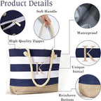 YOOLIFE Beach Bags for Women - Travel Canvas Beach Tote, Pool Waterproof Bag, Travel Essentials, Gifts for Women Birthday