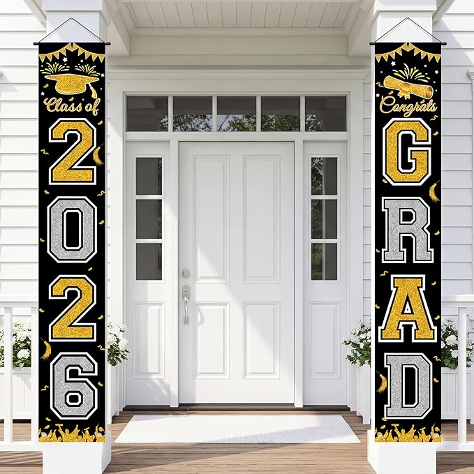 Graduation Banner 2026, Class of 2026 Banner, Indoor Outdoor Graduation Party by Unknown