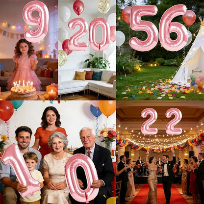 40 Inch Number 56 Balloons for 56th Birthday Party Decorations, 0-100 Jewelry - Image 7