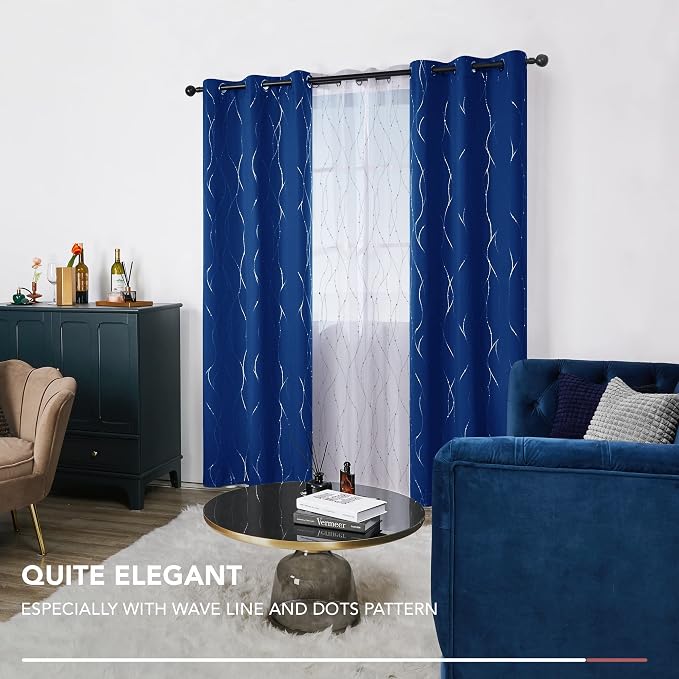 Deconovo Living Room Curtains 84 Inches Long, Thermal Insulated, Room Darkening - Image 6