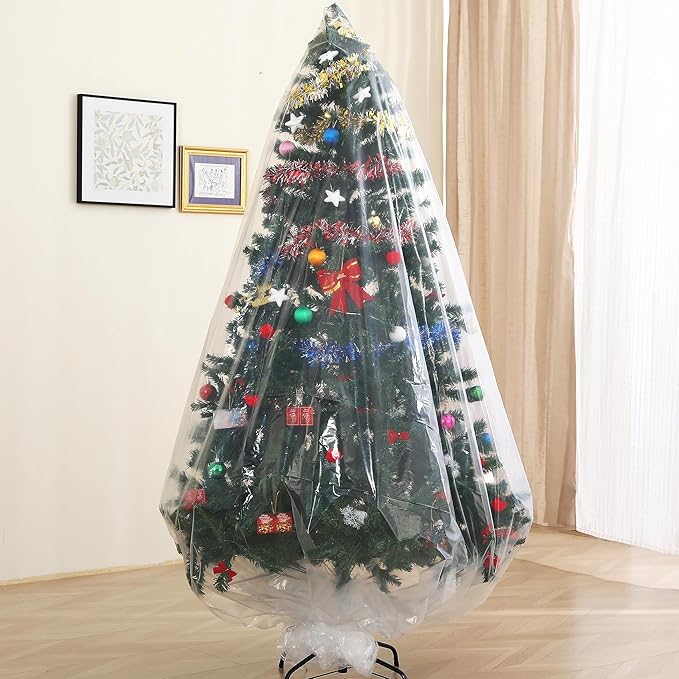 Christmas Tree Disposal Bag, Jumbo Heavy Duty Plastic Xmas Tree Removal Bag by Liyaomix