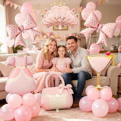 Pink Handbag Mylar Balloon, Diamond Lattice Purse Foil Balloon - Image 3