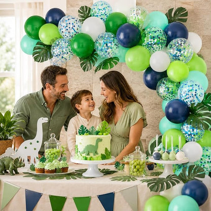 Blue Green Balloons, Fruit Green, Kids Boys Dino Jungle Safari Prehistoric - Image 3