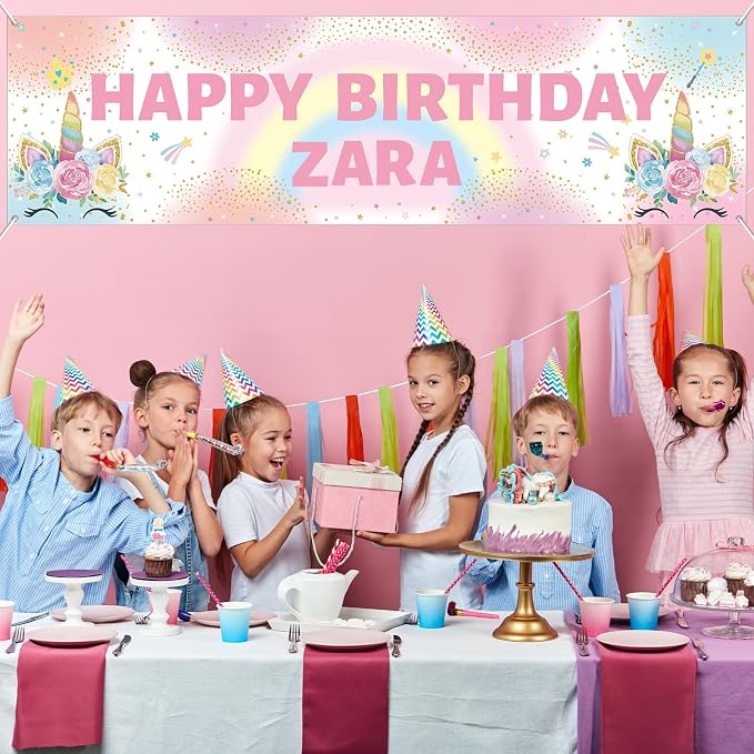 Lonfliness Personalized Birthday Banner Happy Birthday Party Decor Custom DIY - Image 4