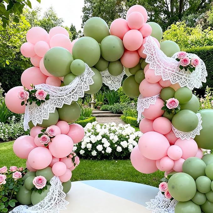 100pcs 5 Inch Small Sage Green Balloons | 5” Mini Olive Green Party Balloons Kit - Image 4
