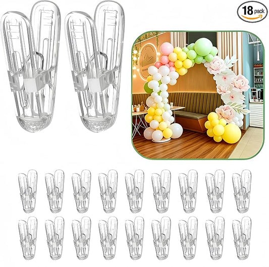 18 Pack Balloon Arch Clips, 2.4'' Plastic Clips Supplies by Unknown