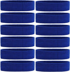 ONUPGO Sweatband Headbands for Men & Women -12PCS Sports Headbands Moisture Wicking Athletic Cotton Terry Cloth Headband for Tennis,Basketball,Football,Gym,Working Out