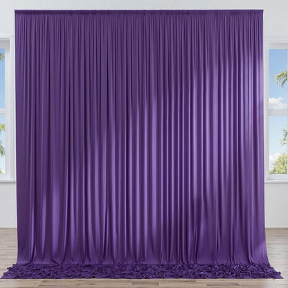 10ft x 10ft Wrinkle Free Purple Backdrop Curtain by ENJOYYOURPARTY