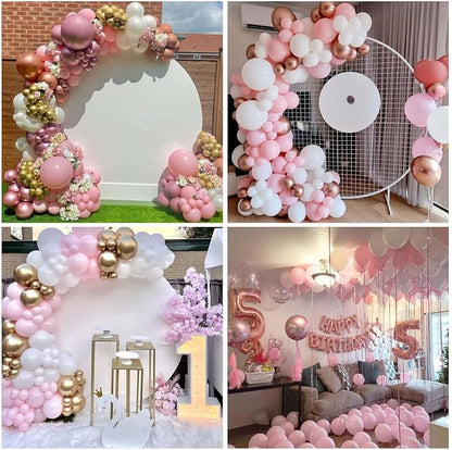 60PCS Pink and White Balloons, 12Inch Baby Light Pink White Party Balloon Set - Image 5