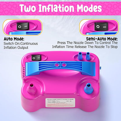 Electric Balloon Pump, Portable Dual Nozzle Electric Balloon Inflator Blower - Image 6