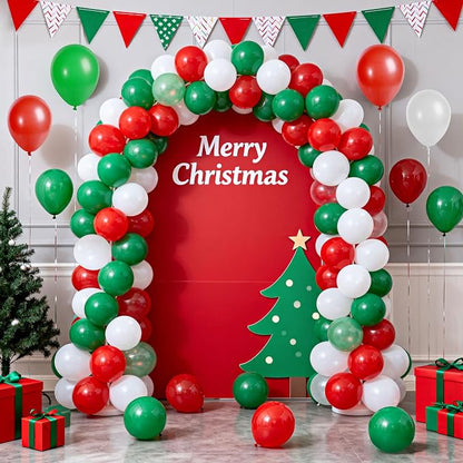 Red White Green Latex Christmas Balloons 45ct 12in | Latex, classic Christmas - Image 7