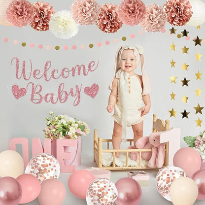 Amandir Rose Gold Baby Shower Decorations - Image 6
