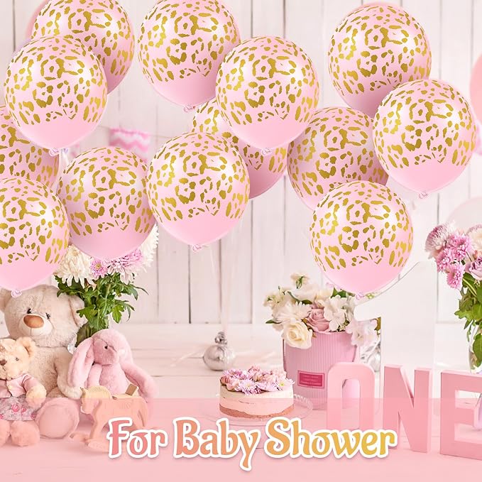 Gejoy 50 Pcs Cheetah Balloons Leopard Print Balloons 12 Inch Spots Latex - Image 3