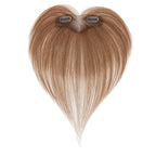 Benehair Clip on Bangs Human Hair, Front Hair Extensions for Women Hair Pieces with Temples for Daily Wear (Light Brown)