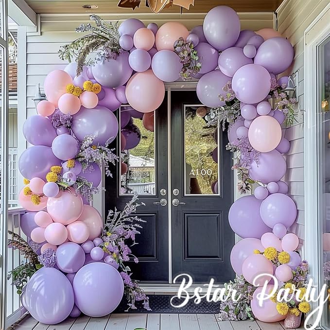 Double Stuffed Lavendere Purple Balloon Garland Arch Kit | 18/12/10/5inch - Image 4
