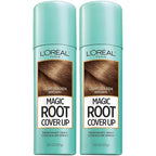 L'Oreal Paris Hair Color Root Cover Up Temporary Gray Concealer Spray Light Golden Brown (Pack of 2) (Packaging May Vary)
